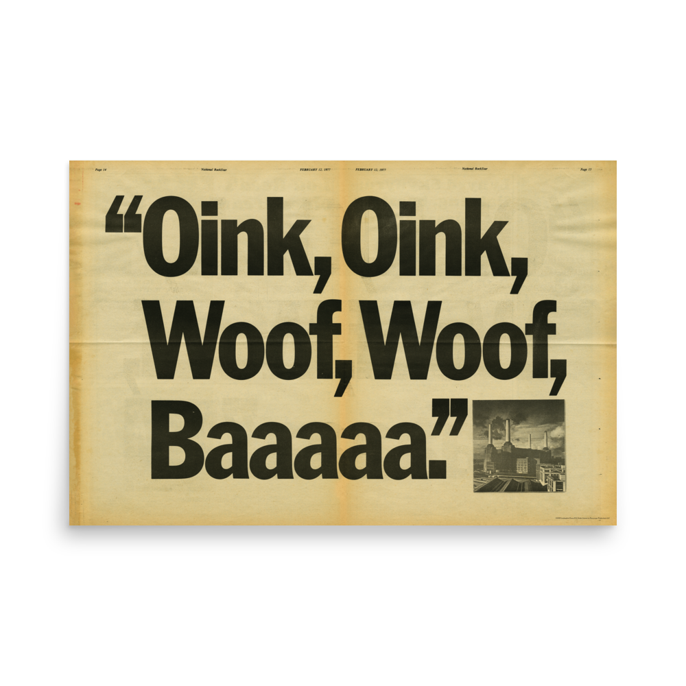 Oink, Woof, Baaaaa Poster