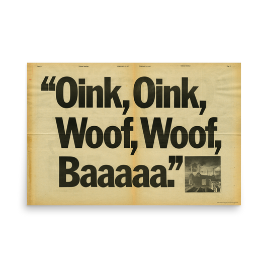 Oink, Woof, Baaaaa Poster
